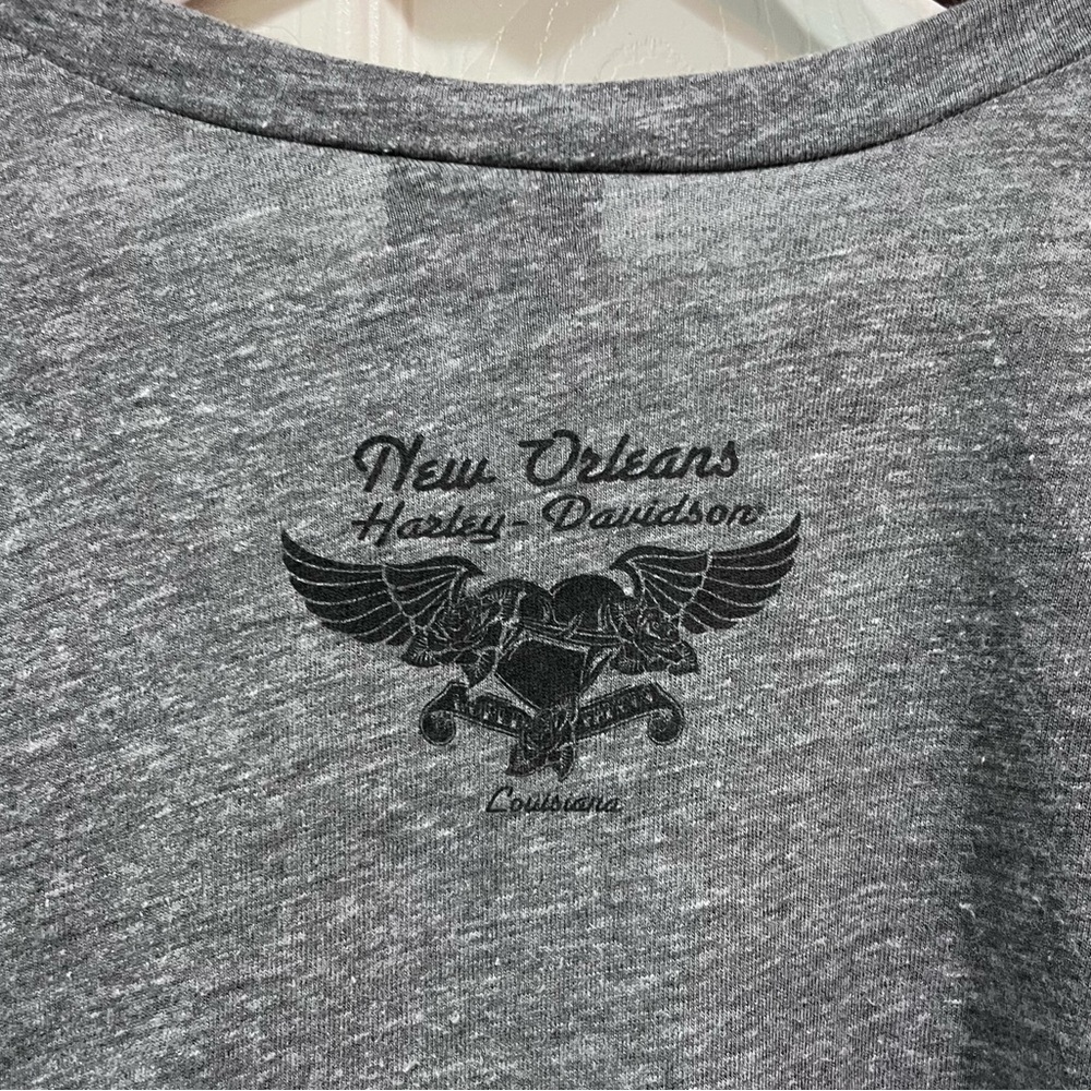 Harley-Davidson Women's Gray Graphic Tee New Orleans Size L - Picture 5 of 9